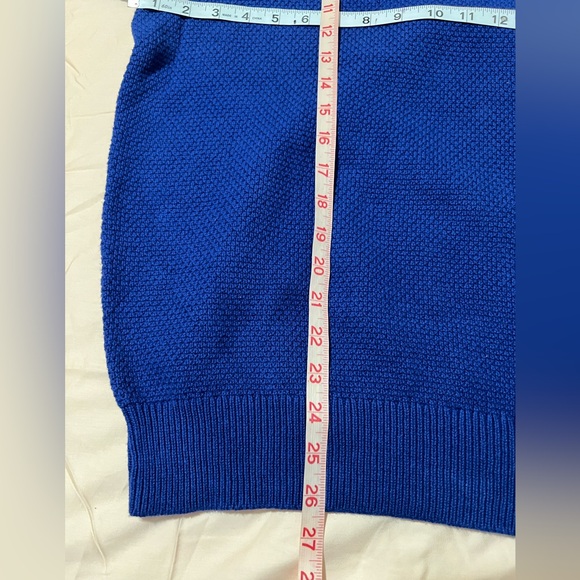 15. J. Crew Mens Blue Cotton Crewneck Sweater Moss Stitch Pullover - Picture 6 of 12